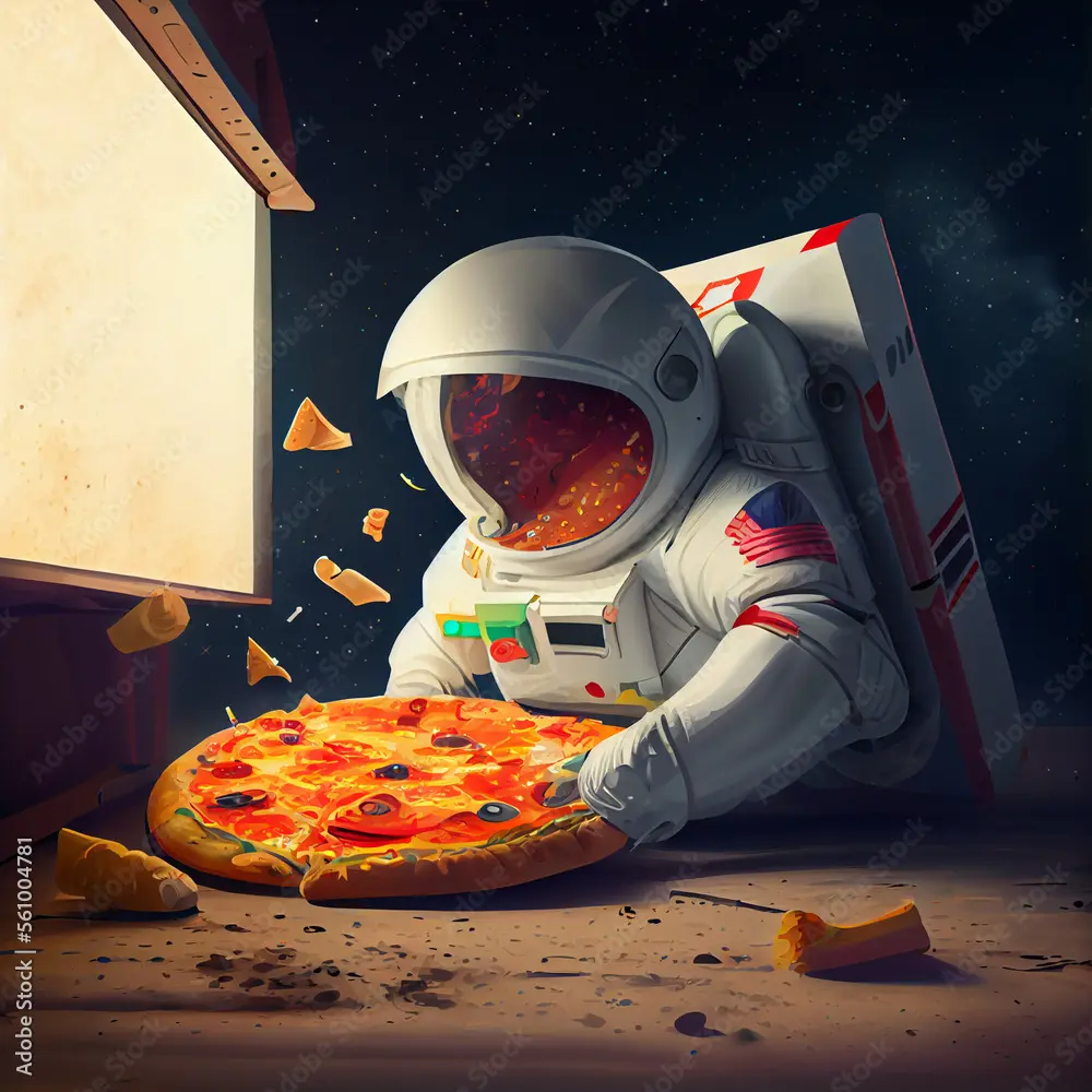astronauta pizza - Cómo es la comida de astronauta