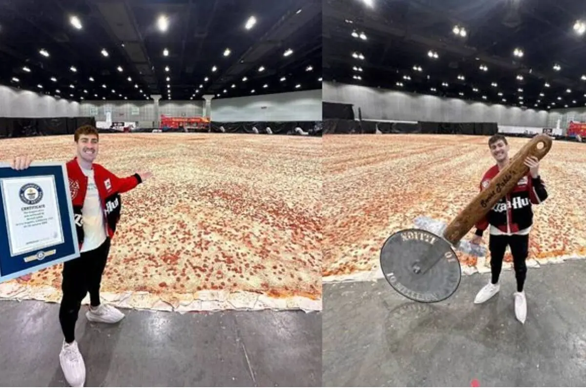 comiendo pizza - Cuál es la pizza más grande del mundo