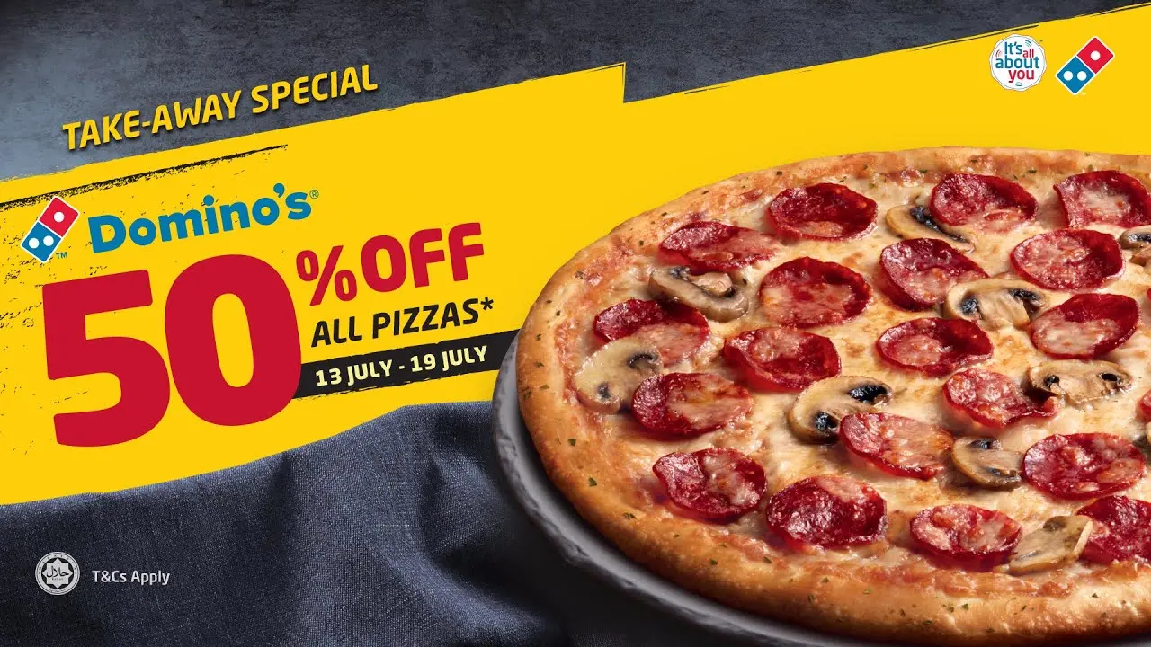 domino pizza 50 - Dominos ofrece un 50% de descuento en el primer pedido