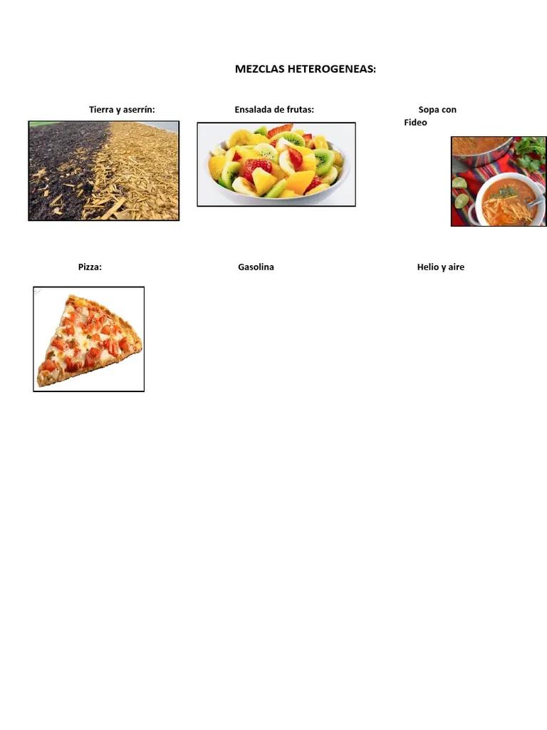 la pizza es homogénea o heterogénea - Qué tipo de mezcla es heterogénea