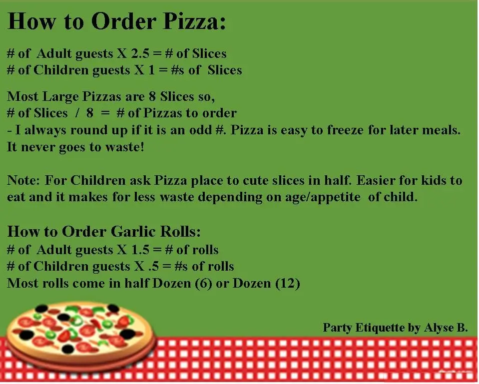 how do you order a pizza - What is the rule for ordering pizza